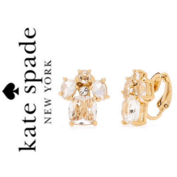 NWT Kate Spade make me blush earrings gold tone - Picture 2 of 4